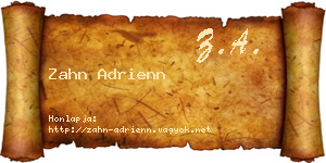 Zahn Adrienn névjegykártya